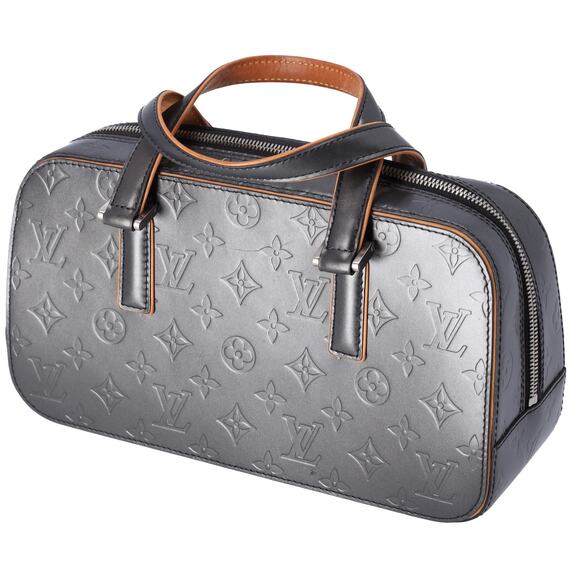 Louis Vuitton Shelton Monogram Mat Handbag M55172 Black Calfskin - Picture 8 of 9